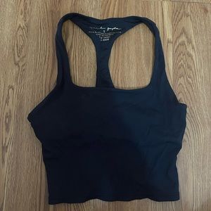 Spiritual Gangster T Back Sports Bra- Black Small